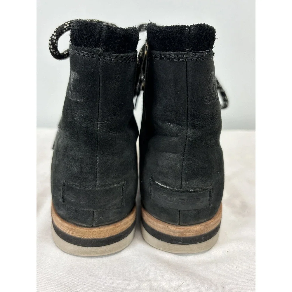 Women's Sorel Sneakchic Alpine Ankle Boots 6 Black Lace Up